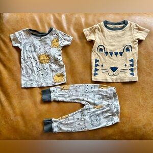 Carter's Yellow and Gray Animal Print Baby Outfit